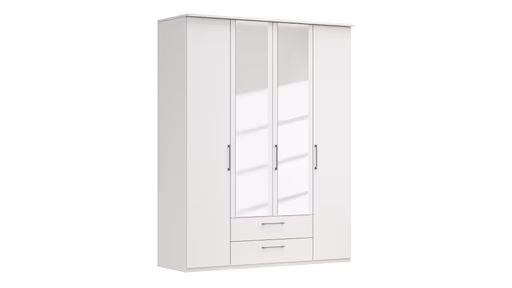 Drehtürenschrank Viana - B. ca. 180cm, Lack, Weiß