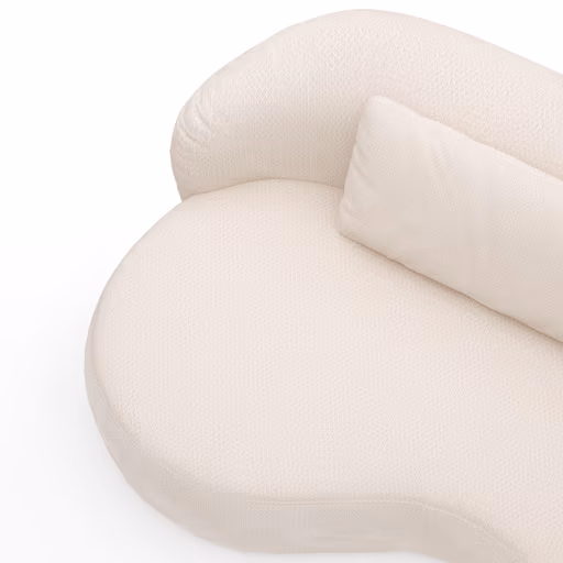 Chaiselongue Karasu - Stoff, Creme