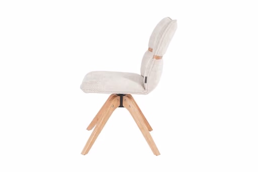 Stuhl MAROU - drehbar, Stoff, Beige