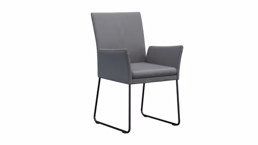 Armlehnstuhl Salamanca Classic - Leder, Anthrazit