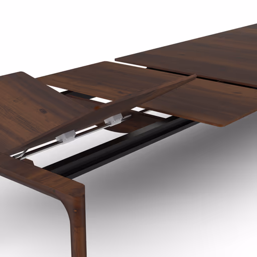 Esstisch 3400 - ausziehbar, LB ca. 220x100 cm, Astiger Nussbaum massiv