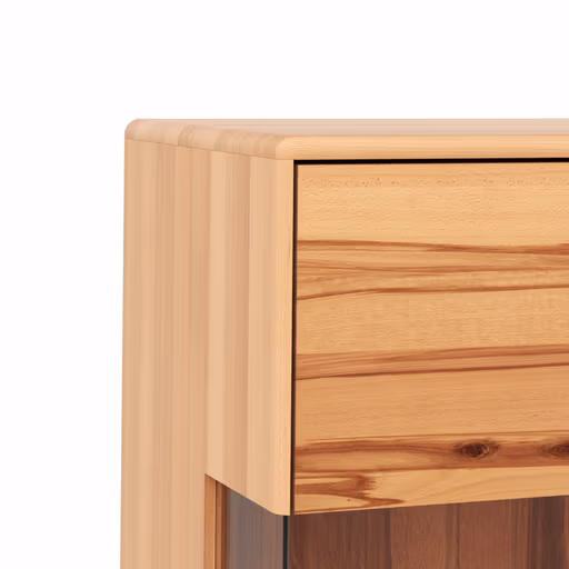 Vitrine Hillsboro - Anschlag Rechts, Buche/Kernbuche natur, geölt