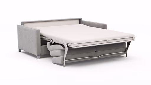 Sofa Nuoro - 2,5-Sitzer inkl. Schlaffunktion, Armlehne schmal, Stoff, Grau