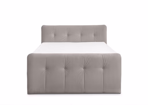 Boxspringbett HOLLIE- Liegefläche ca. 180x200 cm, Stoff, Beige, TFK H3/TFK H3