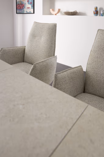 Esstisch Dinner - ausziehbar, LB ca. 160x 90 cm, HPL, Sand