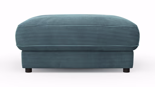 Hocker Juni - LB ca. 90x90 cm, Cord, Petrol