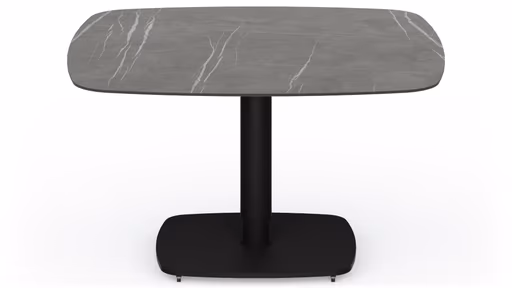 Couchtisch Camas - LBH ca. 75x75x42 cm, Keramik, Dunkelgrau