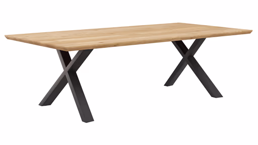 Esstisch Flore - LB ca. 240x120 cm, Wildeiche massiv, natur geölt