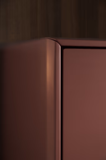 Highboard Colore - mit Beleuchtung, BHT ca. 90x144x45 cm, Lack, Samtbeere