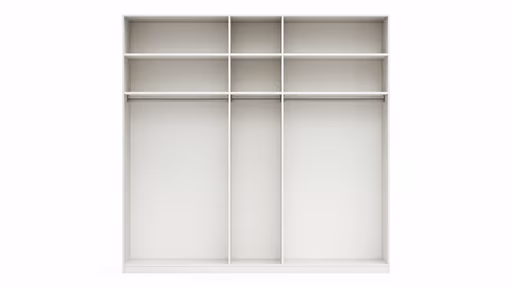 Drehtürenschrank Viana - B. ca. 250 cm, Lack, Weiß