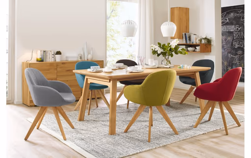 Polsterstuhl Dinner - Stoff, Hellblau