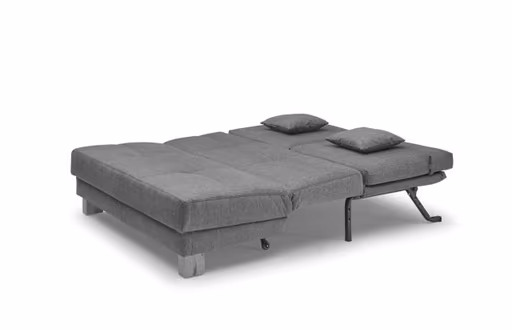 Funktionssofa EASY Optik B - 2-Sitzer, 155 cm inkl. Schlaffunktion, Stoff, Hellgrau