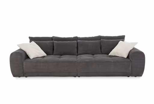 Megasofa JANNI - 3-Sitzer, Stoff, Grau