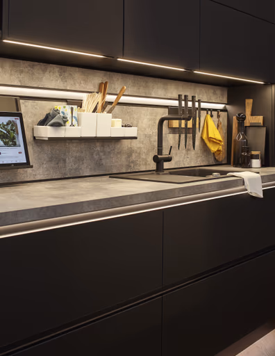 Inselküche 56.210 GL 8 519, Onyxschwarz