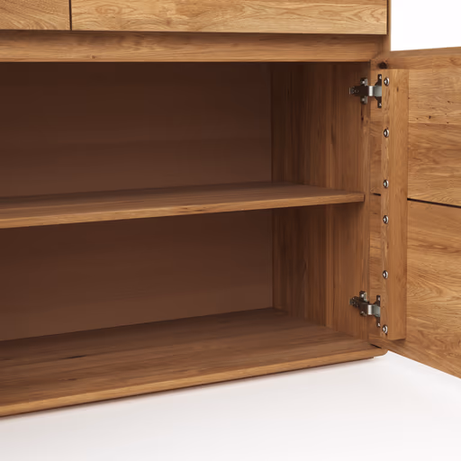 Vitrine Hillsboro - inkl. Beleuchtung, Wildeiche natur, geölt