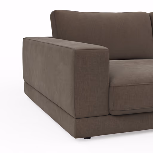 Megasofa Juni Lounge - B ca. 252 cm, Stoff, Mocca