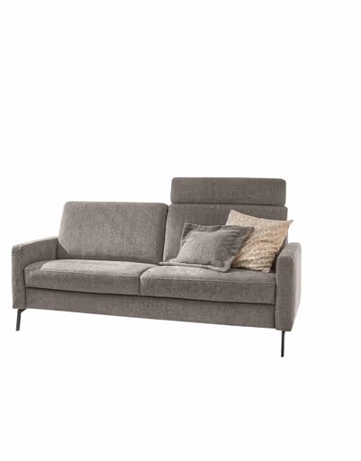 Sofa EM Blato Relax - mit Kopfstütze, 3-Sitzer, Stoff, Braun