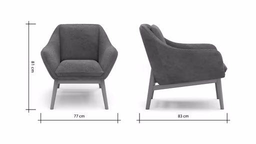 Sessel Karasu - Posh, Stoff, Taupe