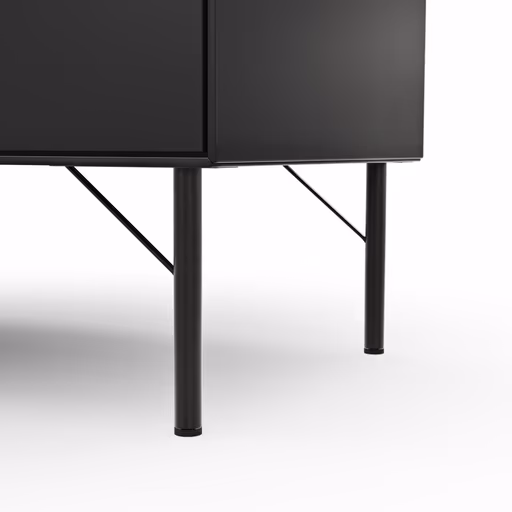 Highboard Edge - Lack, Schwarz