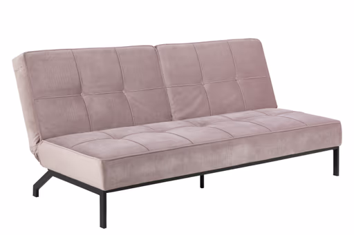 Schlafsofa - Stoff, Rosé