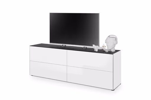 Lowboard - B ca. 181 cm, Weiß, Keramikoptik