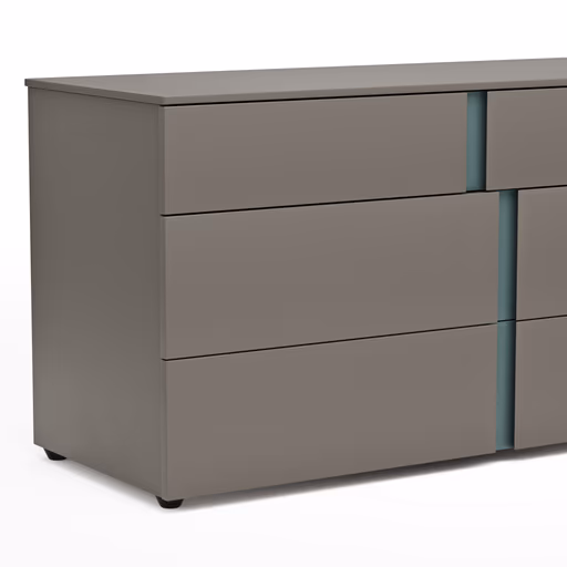 Kommode Loretto - BHT ca, 127x70x51 cm, Lack matt, Steingrau