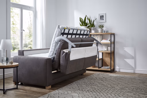 Sofa Lakeville 1 - 2-Sitzer inkl. Schlaffunktion, Stoff, Braun