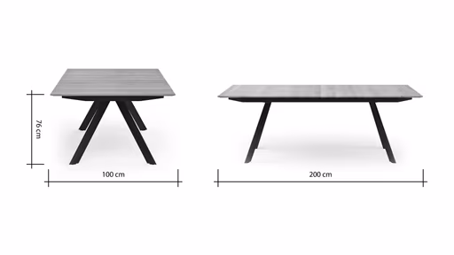 Esstisch Dinner - ausziehbar, LB ca. 200x100 cm, Eiche massiv