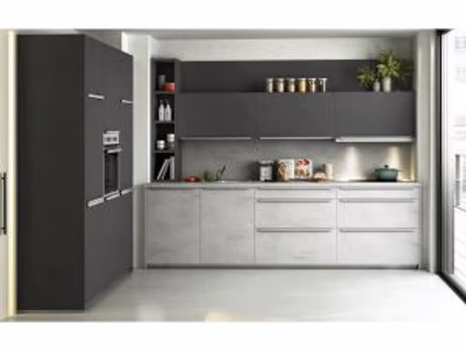 Küchenzeile 52.210 12 520, Beton Schiefergrau Nachbildung