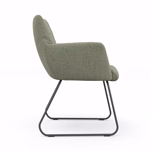 Armlehnstuhl Nashville - Stoff, Olivgrün