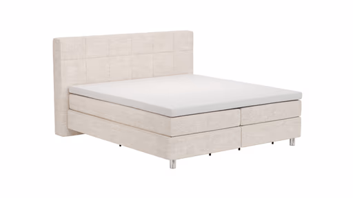 Boxspringbett Alpin - Liegefläche ca. 180x200 cm, Stoff, Graubeige
