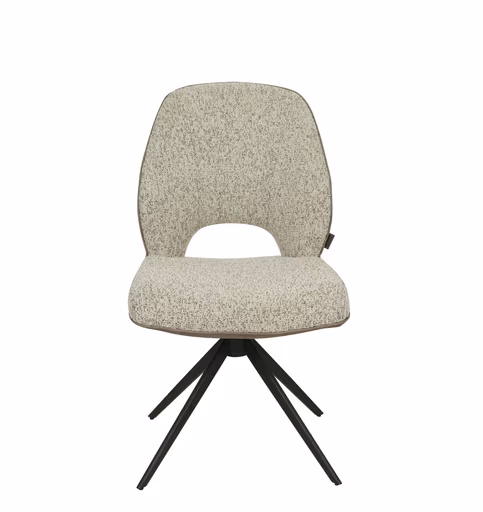 Stuhl MAILE - drehbar, Stoff, Braun