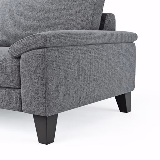 Ecksofa Oviedo - Ecke links mit 2,5-Sitzer, Stoff, Grau