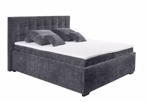 Polsterbett- Liegefläche ca. 180x200 cm, Stoff, Dunkelgrau