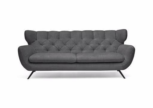 Sofa CHIRA - 3-Sitzer, Stoff, Grau