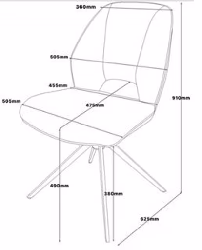 Stuhl MAILE - drehbar, Stoff, Braun