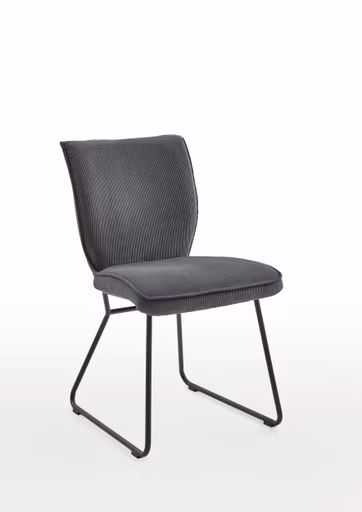 Design-Stuhl - Stoff, Anthrazit