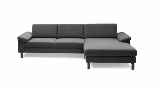 Ecksofa CALM Move - 2,5-Sitzer, Ecke rechts, Microfaser, Schwarz