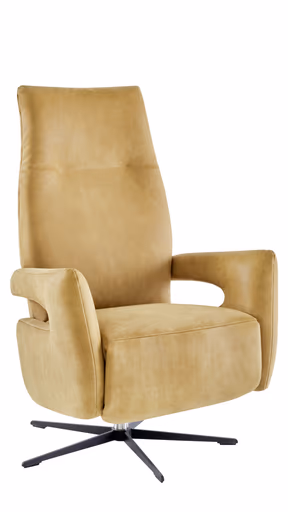 Relaxsessel Lucero 2.0 -  Kopfteil/Fußteil/Rückenlehne verstellbar, Leder, Cognac