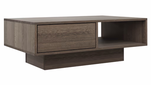 Couchtisch Saratoga - Buche massiv, silbergrau geölt