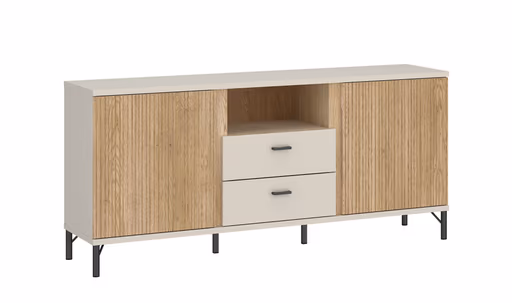 TV-Board - B ca. 150 cm, Kaschmir, Cremona Eiche Nachbildung