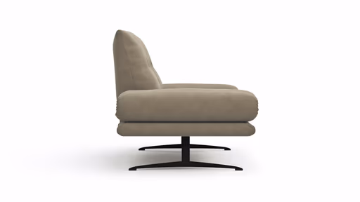 Sofa Lucero - 2,5-Sitzer, Leder, Taupe