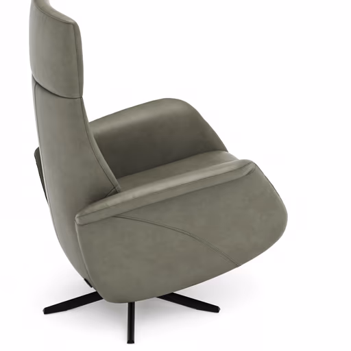 Sessel Girona - Relaxfunktion (motorisch), Leder, Moos