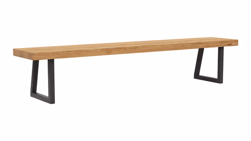 Holzbank Clifton - Breite ca. 220 cm, Zerreiche massiv, natur