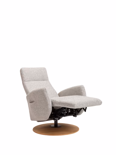 TV-Sessel Almyra - Größe M3, 2-motorisch, Stoff, Silbergrau