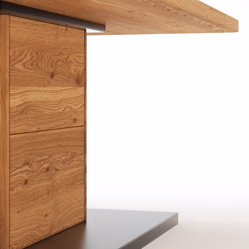 Couchtisch Fibra - LBH 110x65x45 cm, Asteiche massiv