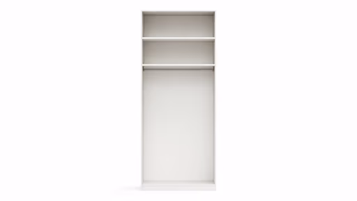 Drehtürenschrank Viana - B. ca. 101 cm, Lack, Weiß