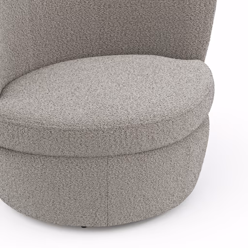 Sessel Cativa -  drehbar, Stoff, Graubeige