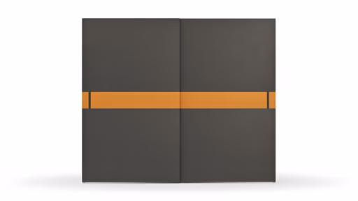 Schiebetürenschrank Loretto - B ca. 280 cm, Lack matt, Dunkelgrau