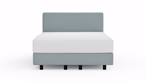 Boxspringbett Valencia - Liegefläche ca. 140x200 cm, Stoff, Hellblau